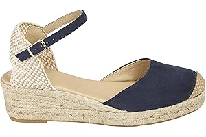 NOESLOMISMO BY DILEMA No es lo stesso – Espadrillas di iuta con zeppa, da donna, colore: muschio verde, rosso, rosa marino e mas| Sandali estivi con 3 corde, con fibbia punta chiusa