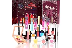 AIFANCIEY Beauty Advent Calendar 2023-24 Surprising Makeup Set Gifts Christmas Beauty Advent Calendar for Women Girls Teenager Beauty Makeup（Red)