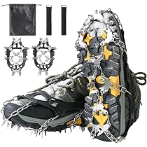 Schoenspikes Met 24 Tanden – Anti-slip Ijscrampons Voor Sneeuw En Ijs, Verstelbaar, Voor Wandelen En Bergsport (S T/m XL)