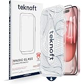 Teknoft iPhone 15 ile Uyumlu Otomatik Hizalama Aparatlı Takılırken Toz Toplama &Ouml;zellikli Ekstra G&uuml;&ccedil;lendirilmiş Lazer Kesim Ek