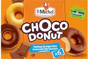 St Michel - Choco Donut - Sponge Cake Coated with Chocolate Milk - 6 Portions - 180 G