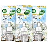 Air Wick Eléctrico - Pack 3 Recambios de Ambientador Eléctrico, Esencia Para Casa Con Aroma a Flor Ropa Limpia