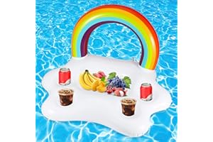 yumcute Bar Flottant pour Piscine I Plateau Flottant Piscine I Porte Gobelets Gonflable I Plateau Piscine Flottant I Plateau Gonflable Piscine I Bar Piscine Flottante I Bar Gonflable Piscine