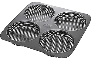 RBV Birkmann, 210387, Laib e Seele, Hamburger panini, teglia a 4 Scomparti, Lega di Acciaio, Grigio, Maße: 28 cm x 28 cm x 3 cm, Ø 12 cm