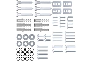 [Nuevo] conecto Vesa Juego de Tornillos 66 Piezas, óptimo para el Montaje de TV, Soporte de Pared de TV, Montaje de TV, Tornillos de Montaje con Tacos y Arandelas, Plata