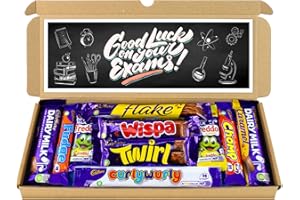 SWEETIE BOUQUETS Chocolate Hamper | Letter box Chocolate Gift Selection Box | 10 Fullsize Cadbury Dairy Milk Chocolate bars | Ideal Gifts For Women, Men, Kids (Good Luck Exams)