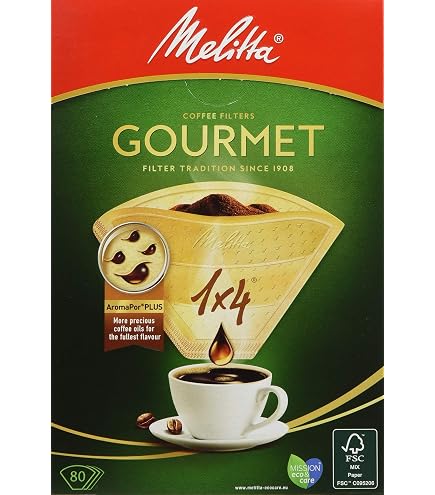 Filtres à Café Melitta Original 102 - Lot De 100 Filtres Papier Blanc