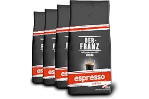 Der-Franz Espresso Café, granos enteros, 4 x 1000 g