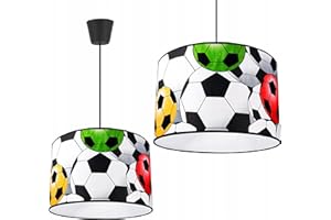 LIGHT HOME LH Light-Home - TOY - Lampara de Techo Colgante - Lampara de Techo Modernas - de Metal con Pantalla de tela - E27 - Clásico 1-Luce - Blanco y Verde