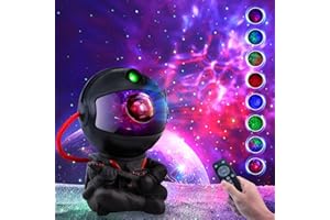 SILOM Astronaut Star Projector Night Lights for Adult, Galaxy Lights Astronaut Light Projector Space Starry Ceiling LED Lamp for Bedroom,Gaming Room, Home, Party with Timer and Remote Control (Black)