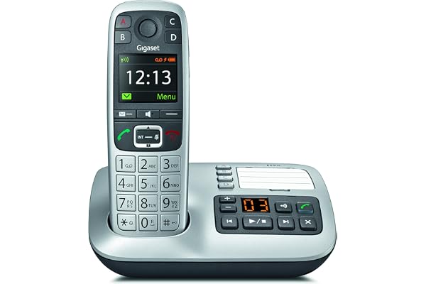 Gigaset E550A Téléphone sans fil DECT/GAP avec répondeur Argent