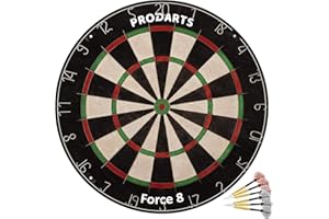 Jeu De Fléchettes Force 8 – Fibres De Sisal De Haute Qualité – Démarcations Armature Professionnelle - 451 X 38 Mm - en Cadeau : Fléchettes + Livret De Règles + Kit De Montage