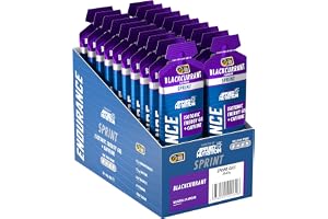 Endurance Energy Gel Sprint hög kolhydrater snabb energi när du är på språng med koffein för prestationssport (paket med 20 x 60 gram) (svarta vinbär)