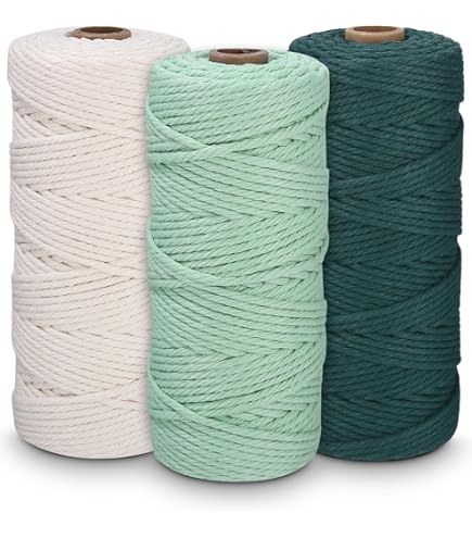 Corde Macramé 3Mm X 100M, Fil Macramé Coton, 100% Coton Fil Macramé