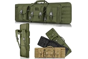 SJASD Gewehrtasche 2 langwaffen,Lange Jagdtasche,waffentasche für langwaffen abschließbar,mit Doppelfach & 3 Große Zubehör Beutel,für Outdoor Tactical Gewehr