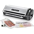 FoodSaver FFS017X macchina sottovuoto per alimenti secchi/umidi, portarotolo e taglierina integrati, aspirazione + sigillatur