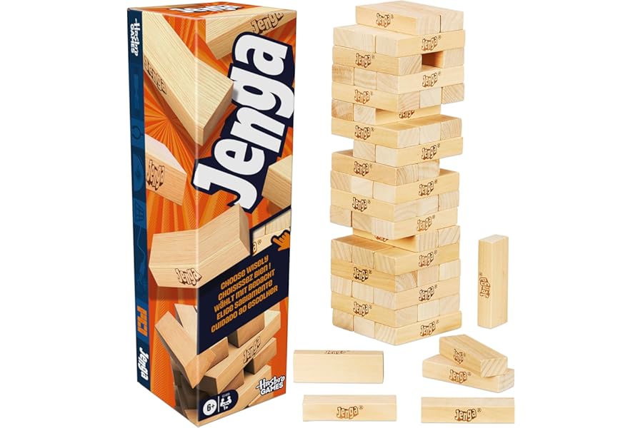 Official Hasbro Games Jenga Game with Digital Die