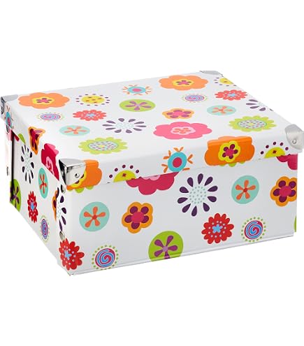 Zeller Present 17972 Vintage Boîte de Rangement Carton Blanc 31 x 26 x 3 cm Zeller Present 17972 Vintage Boîte de Rangement Carton Blanc 31 x 26 x 3 cm