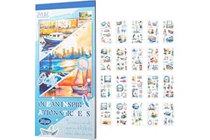 ENJOYAA Pegatinas para álbumes de Recortes, 20 Hojas Pegatinas Estéticas para Diarios,Pegatinas Decorativas para álbumes de Recortes para Adultos Estudiantes Diarios álbumes de Recortes (Style-E)