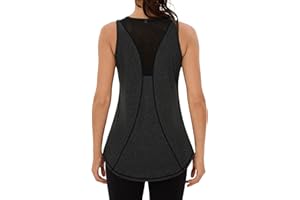 Wayleb Canotte Sportive da Donna Yoga Top Sportivo Canotta in Rete Senza Maniche Sport Tank Top per Corsa Fitness Palestra Funzionale Abbigliamento S-3XL