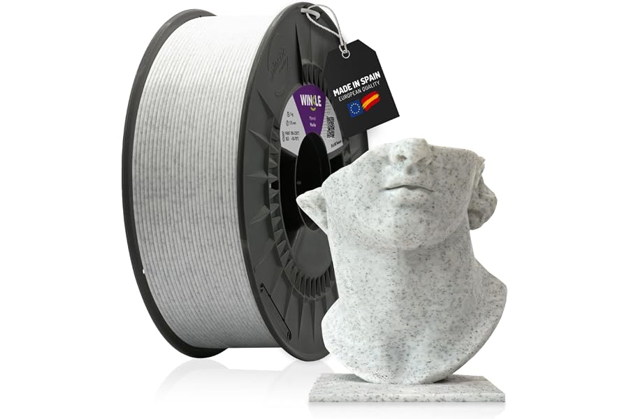 WINKLE Filamento PLA HD Texture Mármol 1.75mm 1kg, Filamento Impresora 3D | PLA Texturizado Compatible con Todas las Impresor
