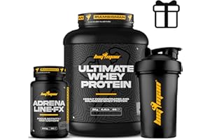 PROFESIONAL NUTRITION PRODUCTS BIG MAN Pack BigMan Ultimate WHey Proteina 2kg (Chocolate Blanco) + Adrenaline Fx 30 Caps + Shaker REGALO | Ganador Masa Muscular | Ayudar a Adelgazar | Regalos | Recuperación Deportiva | Tonifiacación