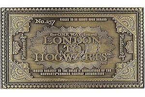 FaNaTtik Harry Potter Hogwarts Express Train Ticket Replica Metal Replica Souvenir One Size Gold Limited to 9,995 Pieces Ideal for Children, Teens and Adults