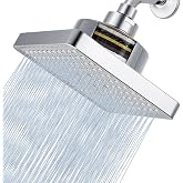 Voolan High Pressure Rain Shower Head with Square Filter to Remove Chlorine and Harmful Substances, Improve Hair and Skin Pro