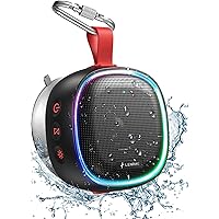 Bluetooth Lautsprecher mit RGB Licht, LENRUE IPX7 Wasserdicht Kabelloser Lautsprecher Musikbox mit DSP Stereo, TWS…