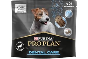 PURINA PRO PLAN | DENTAL CARE | Bâtonnets à mâcher pour Chien Adulte de petite taille et mini | Réduit la formation de tartre, nettoie même les dents difficiles d'accès | Sac |Lot de 5 x 21 Bâtonnets