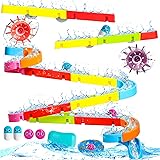 Nuheby Giochi Bagnetto Bambini 3 4 5 Anni, Gioco Bagno Giocattolo Pista Puzzle Giocattoli da Doccia Acqua DIY Orbita per Bamb