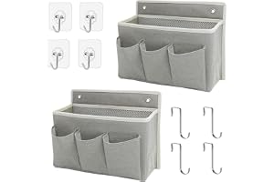 Dermalyx 2 stycken väggorganiserare väska hängande korgar med stor nätavdelning och 3 fickor dörr organiserare platsbesparand