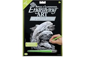 Royal & Langnickel Silver Engraving Art A4 Size Dolphins Designed Painting Set