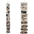 Brilliant Feet G005 - Heavy Duty 18 Pocket Hanging Shoe Organiser 18 Pairs of Shoes - for Wardrobe Rail - Robust Oxford Canvas-Type Material (600D) - Reinforced Clear PVC Pockets - 30 x 137cm - Beige