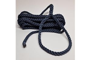 Rota Marine 14mm X 2 Floating Mooring Lines Rope Soft Eye Spliced 3 Strand - Color: Navy - Size: 10Mt X2