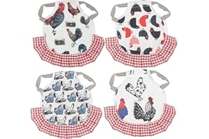 AIEX 4 Pack Standard Chicken Saddle Hen Apron with Elastic Straps Poultry Back Wing Protection for Care Accessories Hen Supplies