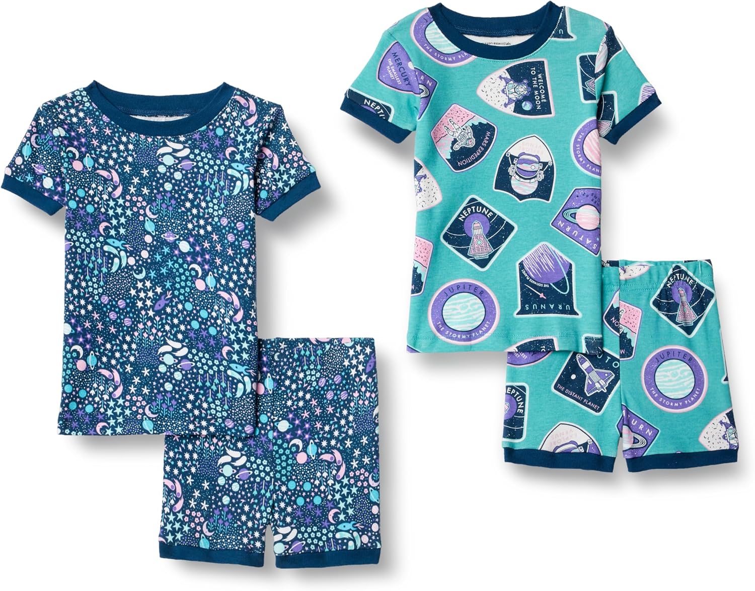 Amazon Essentials Unisex Baby Snug-Fit Cotton Pyjama Sleepwear Sets