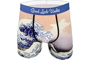 GOOD LUCK SOCK Good Luck Undies Herren Boxershorts The Great Wave Off Kanagawa - Mehrfarbig - X-Large