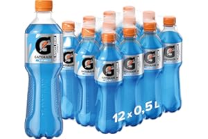 Gatorade Blue Bolt, isotonisches Sportgetränk mit Himbeergeschmack & Elektrolyten, in sportlicher PET-Einwegpfandflasche (12 x 0,5 L)