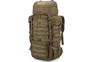 Mardingtop 70L Zaino Militare da Trekking con Copertura Antipioggia Zaino da Trekking All'aperto Zaino Tattico di Grande Capacità per Escursioni, Alpinismo e Viaggi