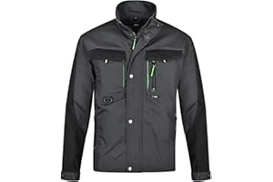 BWOLF Brave Arbeitsjacke Männer Arbeitsjacke Herren Multifunktionale Arbeitsjacke Bundjacke – Multitaschen + Multi Taschen + Ärmel mit 600D Polyester verstärkt