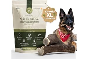 Tony & Lolas Asta de Ciervo para Perro - Mordedor Perro - Huesos para Perros - Juguetes para Perros - Dog Toys - Talla XL - Ideal para Razas Grandes Entre 25 y 40 kg y + 40 kg - 2 Unidades