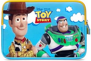 Pebble Gear Disney Toy Story Carry Sleeve - Universal neoprene tablet case, fits 7 inch tablets, Frozen motif with Woody & Buzz Lightyear, soft lining
