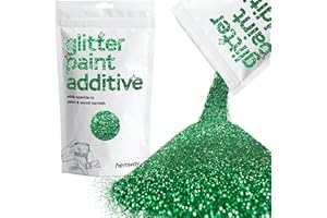 HEMWAY Glitter Paint for Walls Emerald Green Additive Emulsion Latex Acrylic Sparkles Interior Painting 100g / 3.5oz