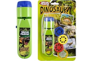 Georgie Porgy Torcia e Proiettore Bambini Proiettore Giocattoli per Parete Soffitto Tenda Educativo Scienza Impostato (Dinosauro)