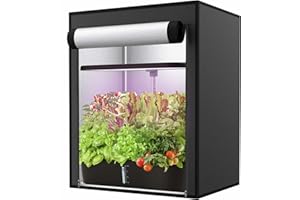 ENJOYFLY Grow Tent for Aerogarden Hydroponic Grow System,18.9''x13.7''x20.8'',High Reflective Mylar for Hydroponic Indoor Plants,Grow Machine Protective Cover,Black Indoor Hydroponic Anti-Light Complete System
