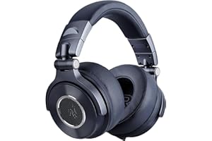 OneOdio Cuffie con cavo, monitor 60 Professionali chiuse da studio 38 ohm, cuffie Over Ear con driver da 50 mm, cavo rimovibile (3,5 mm/6,35 mm), per podcast, cellulare, PC