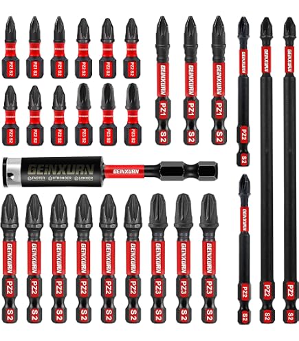 Lot De 10 Embouts De Vissage Heco Drive HD-15 – Longueur 25 Mm – Rouge – Pour Vis Spécifiques Heco