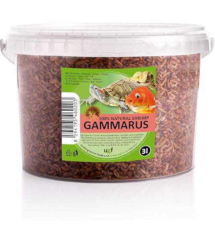 BPS Food Gammarus Futter Für Wasserschildkröten – 500 Ml, Natürlich, Ohne Zusätze