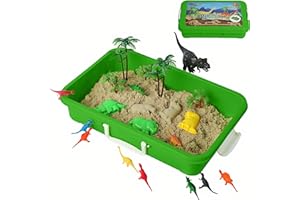 BUILD ME Dazmers DT6599 Dinosaur Kids Toys- Feels Like Magnetic Sand - Complete Set with MOlds and Toys - Safe, Sensory, for Children